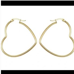 3 Pair Women's Stainsteel Steel Hoop Earrings In Gold,Silver and Rose Gold